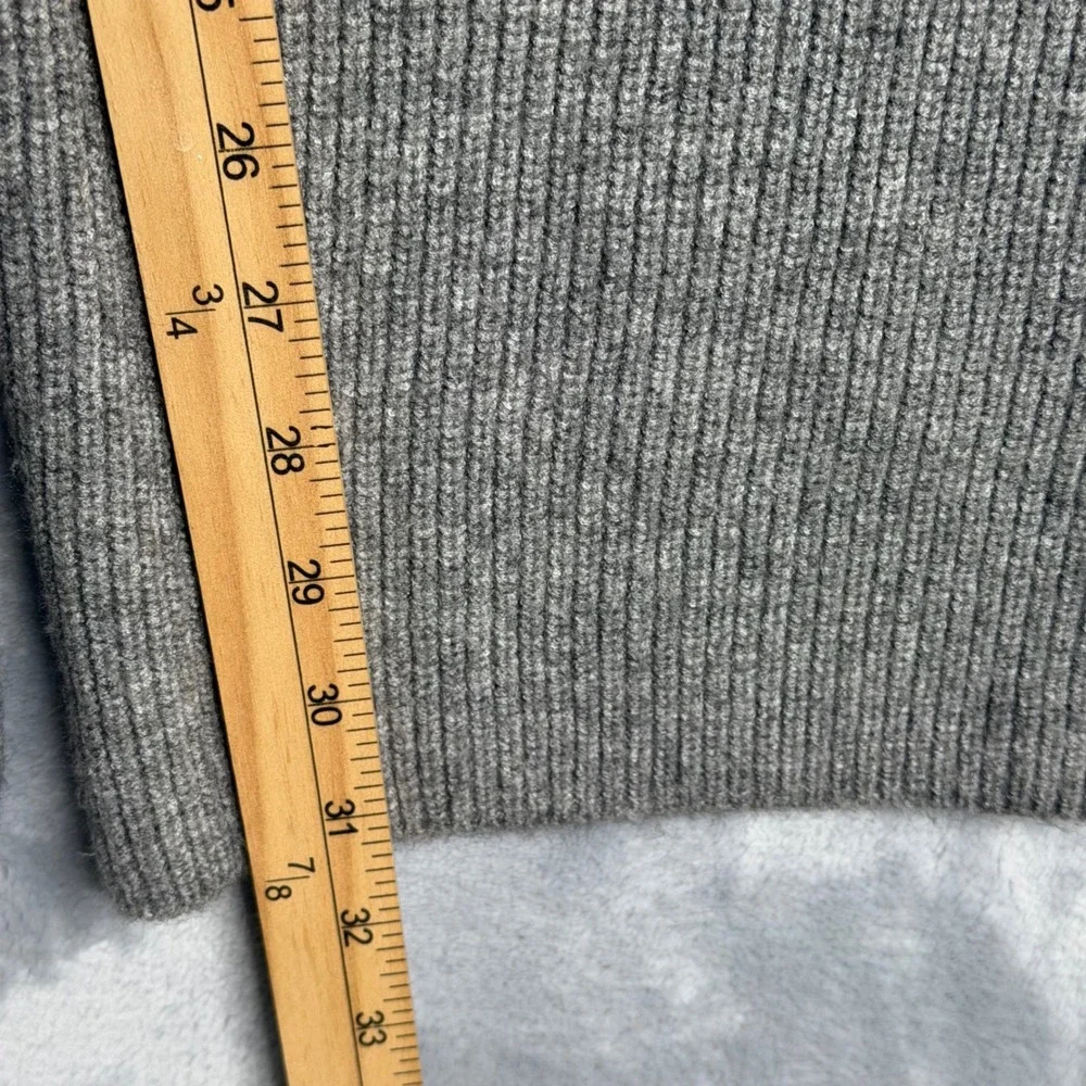New Sincerely Jules High Rise Flare Leg Roll Top Pants Womens S Grey Knit - Picture 9 of 10
